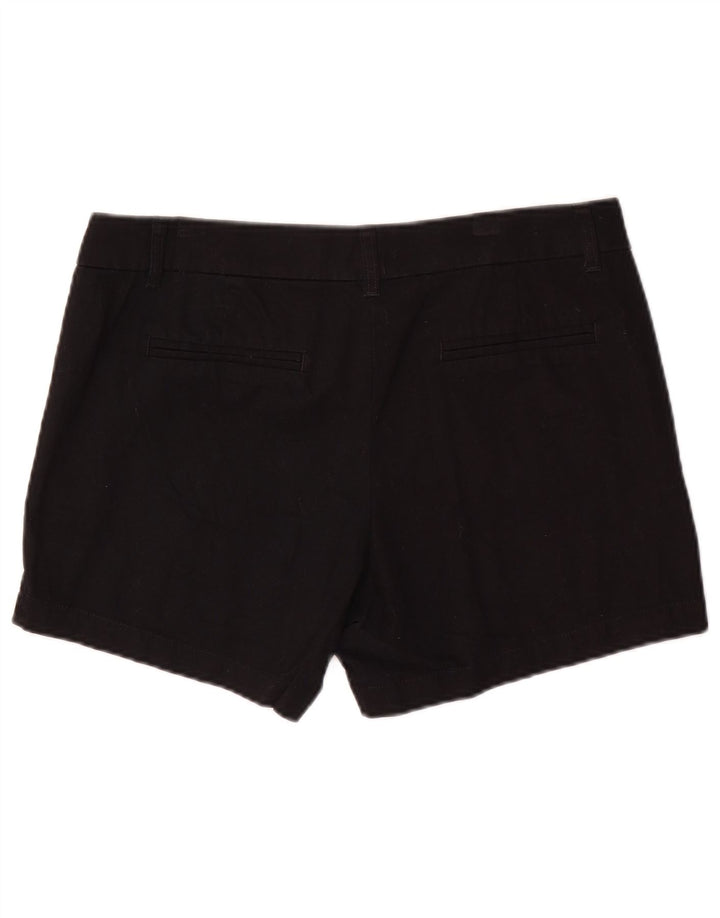 J. CREW Damen Chinoshorts US 10 Large W34 Schwarze Baumwolle