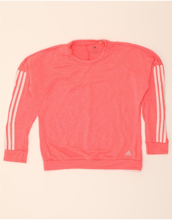 ADIDAS Womens Top Long Sleeve UK 16/18 Large Pink Polyester Vintage Adidas and Second-Hand Adidas from Messina Hembry 