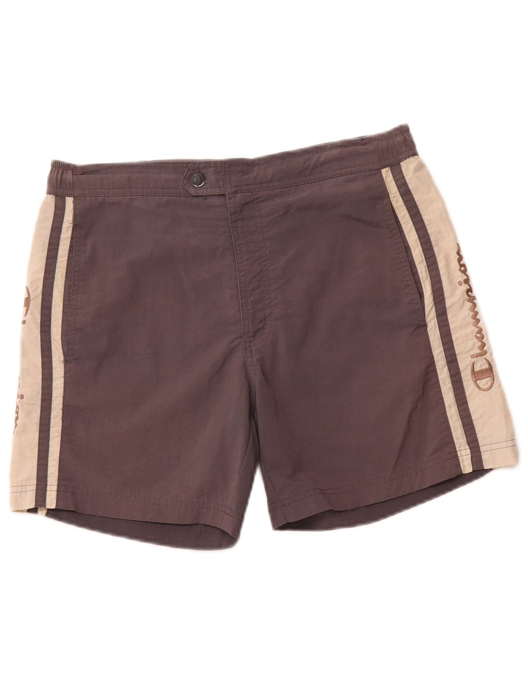 CHAMPION Herren-Badeshorts mit Grafik, Größe S, Grau, Colourblock-Polyamid