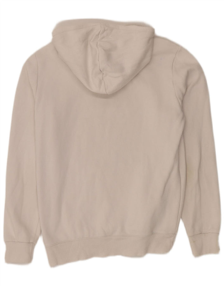 REEBOK Mens Classic Graphic Hoodie Jumper Small White Cotton