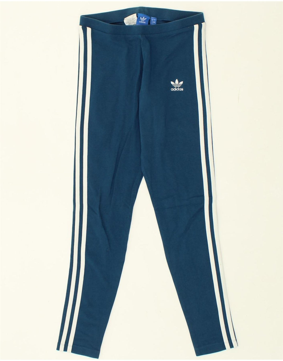 ADIDAS Womens Leggings UK 8 Small  Blue Cotton Vintage Adidas and Second-Hand Adidas from Messina Hembry 