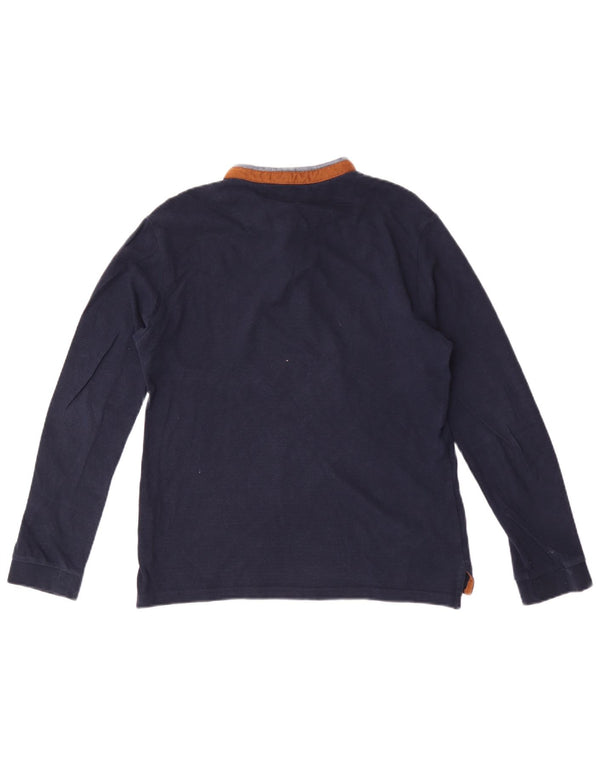 Zara Langarm-Poloshirt für Jungen, 11–12 Jahre, marineblaue Baumwolle