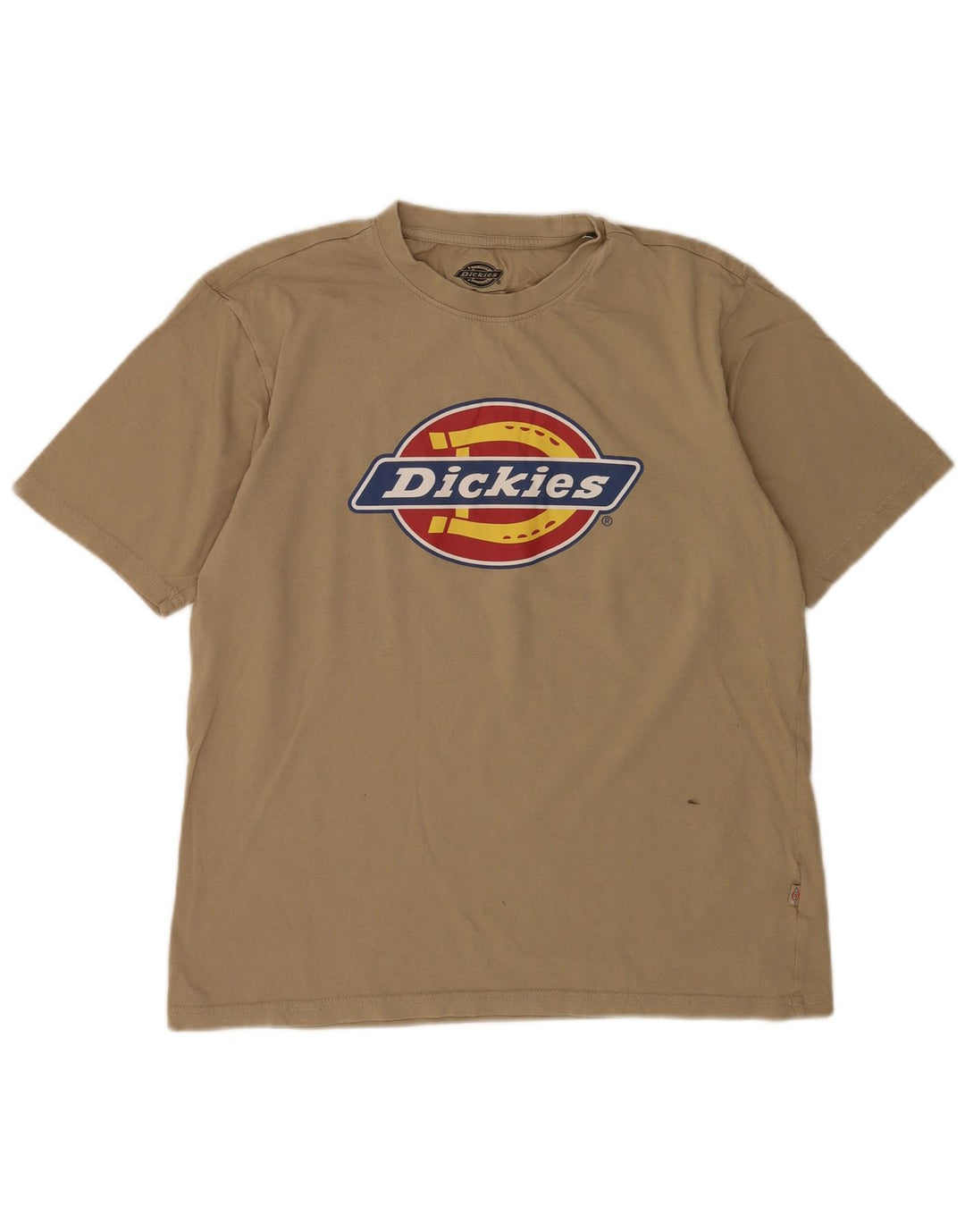 Dickies Herren-T-Shirt mit Grafik, Größe S, beige, Baumwolle