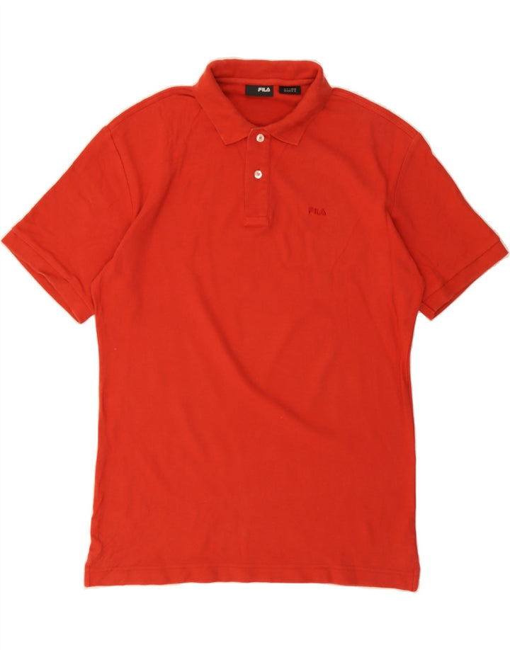 FILA Mens Polo Shirt Medium Red Cotton Vintage Fila and Second-Hand Fila from Messina Hembry 