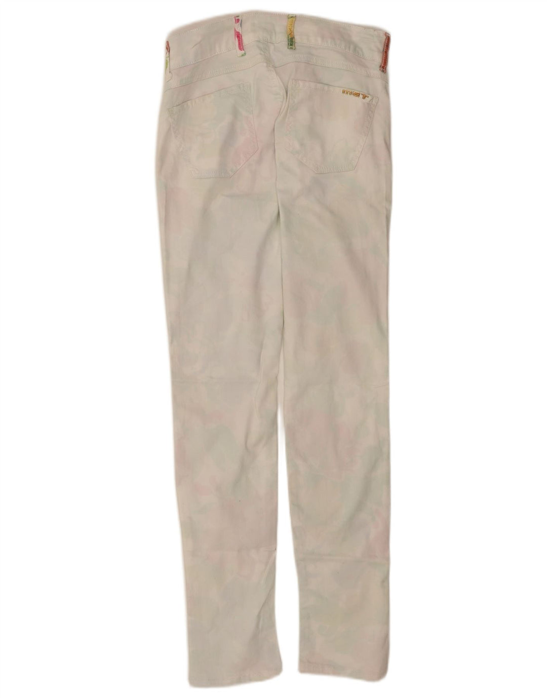 MET Damen Slim Jeans W30 L32 Weiße Baumwolle