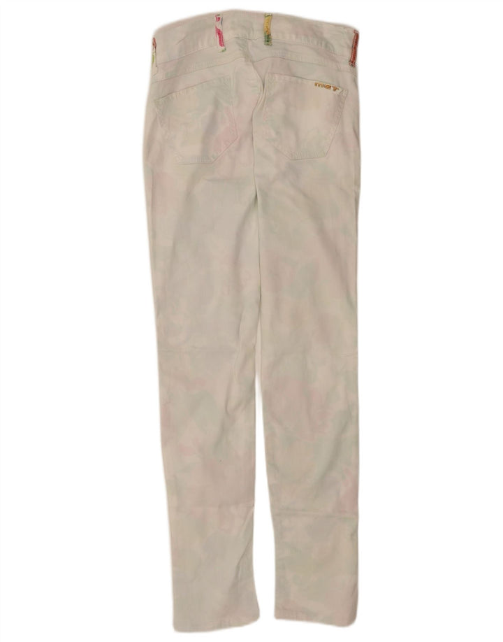 MET Damen Slim Jeans W30 L32 Weiße Baumwolle