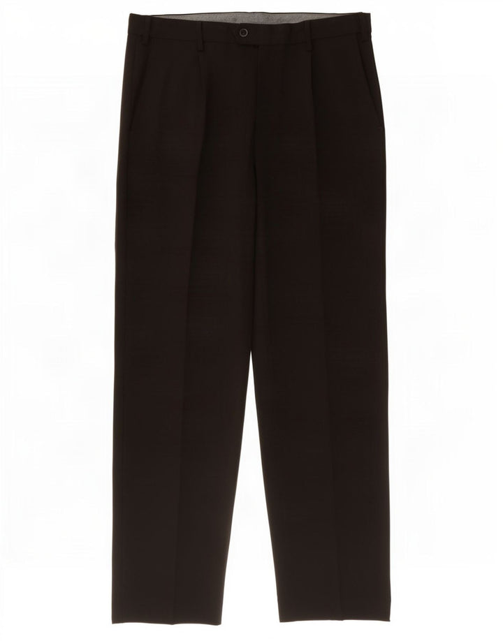 Marks & Spencer Herren-Anzughose, normal, W36, L33, Schwarz, Polyester