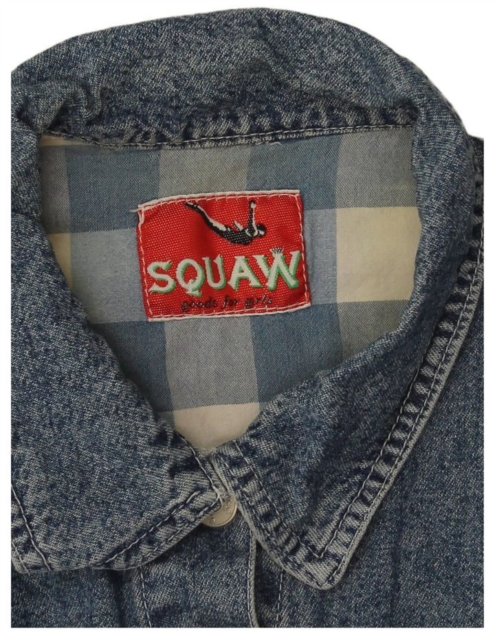 Squaw Damen Jeansweste UK 10 Small Blau