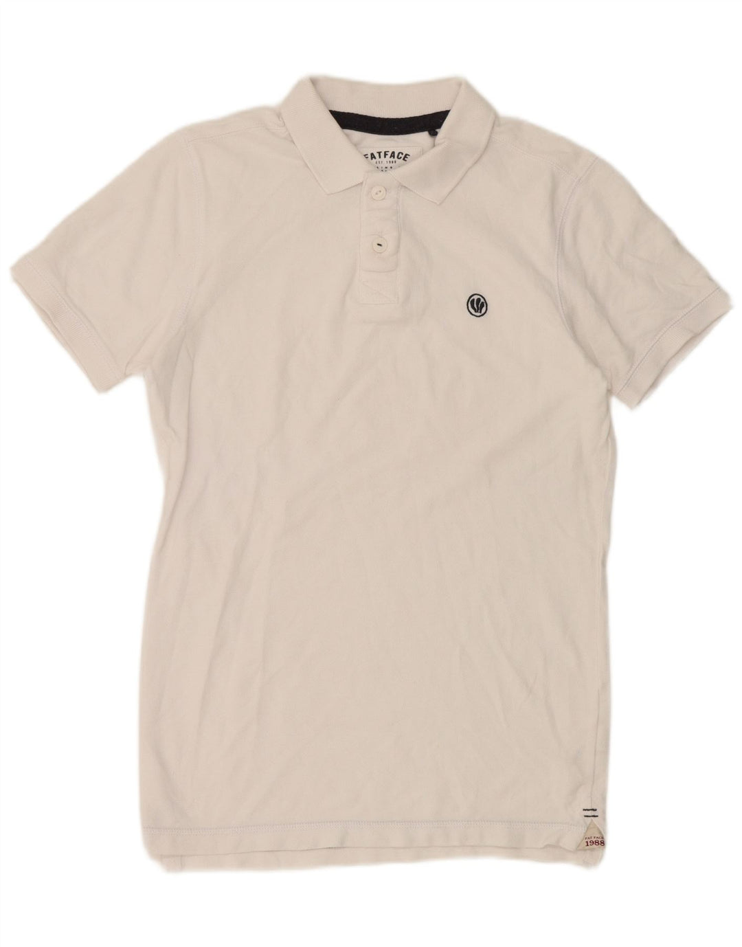 Fat Face Herren Poloshirt XS Weiße Baumwolle