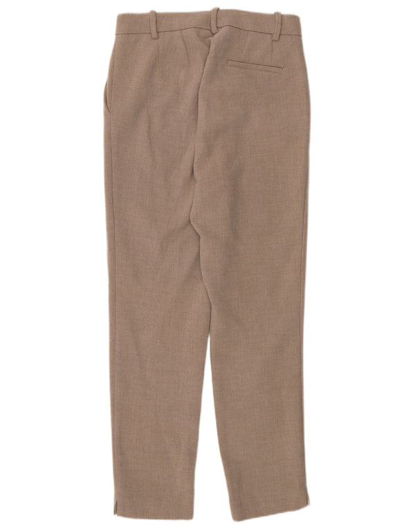 Marks & Spencer Damen-Anzughose mit hoher Taille, Gr. 8, Größe S, W27, L27, Beige