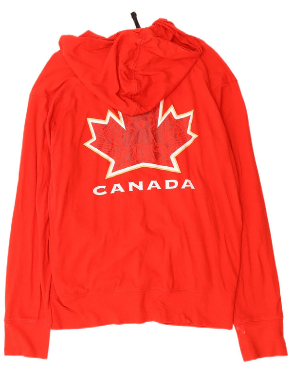 Nike Herren Canada Graphic Zip Hoodie Pullover Mittelrote Baumwolle