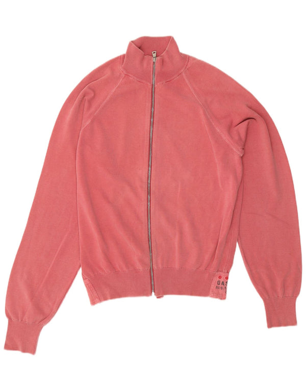 Gas Mens Tracksuit Top Jacket Large Pink Cotton