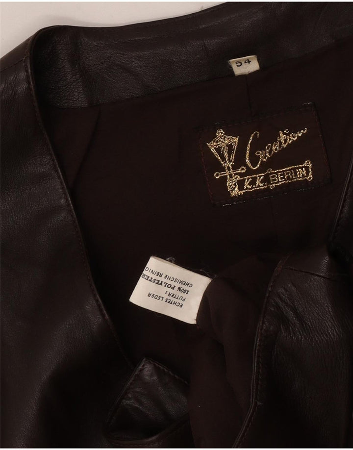 Creation Herrenweste EU 54 2XL Braunes Leder