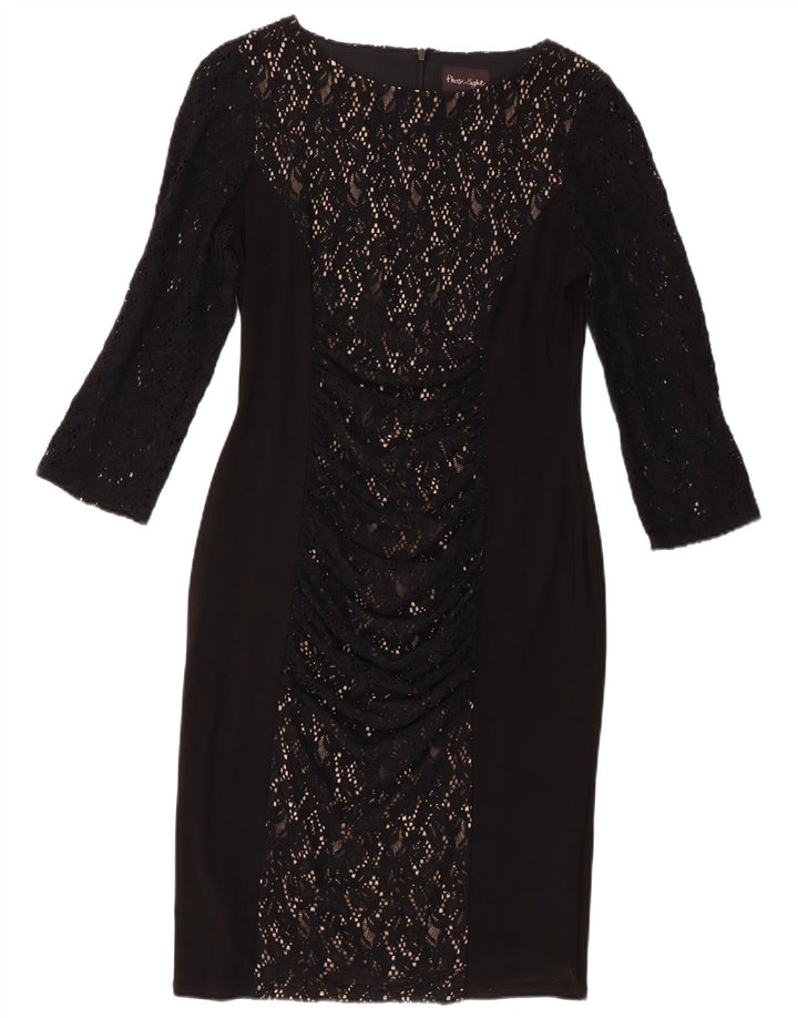 Phase Eight Damen-Etuikleid mit 3/4-Ärmeln, UK-Größe 44, Mittelschwarz mit Blumenmuster