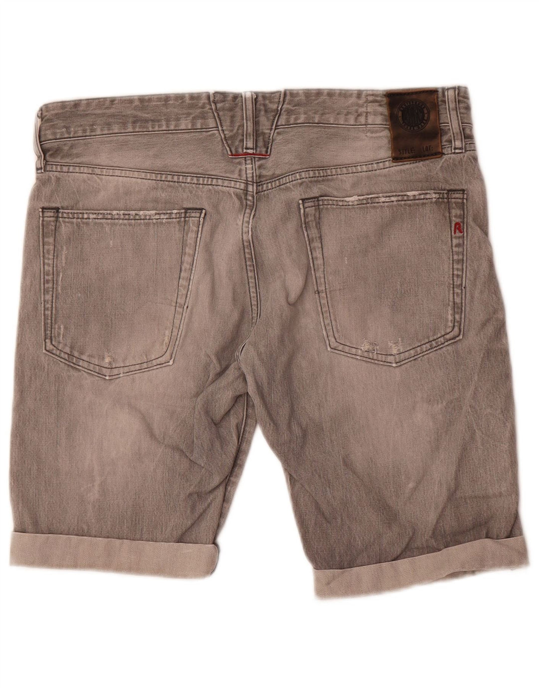Replay Damen Lenrick Denim Shorts W32 mittelgraue Baumwolle