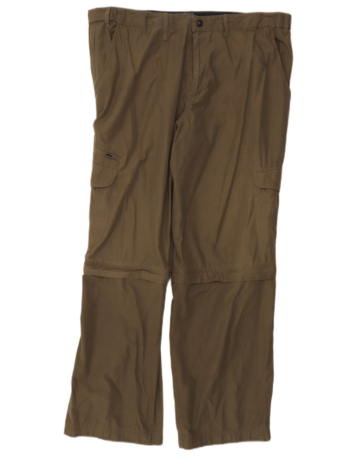 MARKS & SPENCER Gerade Herren-Cargohose W40 L31 Grünes Polyamid