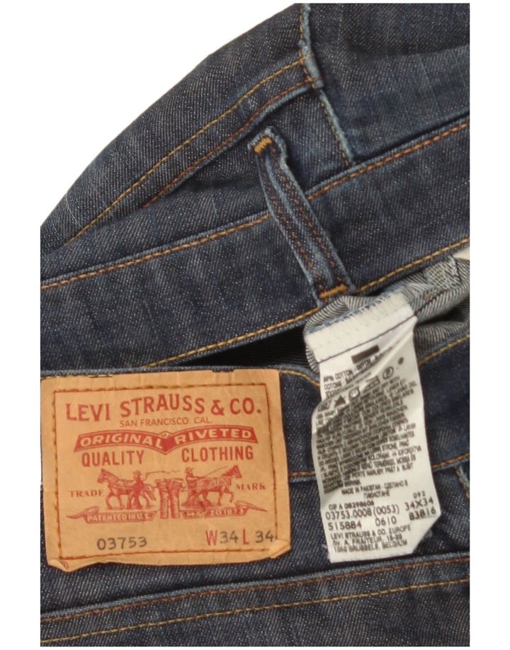 Levi's Herren Straight Jeans W34 L34 Marineblaue Baumwolle