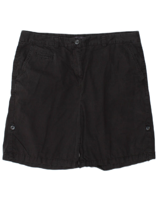 Marks & Spencer Damen Chinoshorts UK 14 Large W34 Schwarze Baumwolle