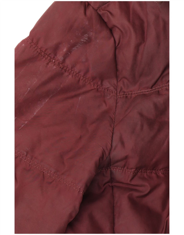 Tommy Hilfiger Damen-Jacke mit Kapuze, gepolstert, UK 10, Größe S, Burgunderrot, Polyester