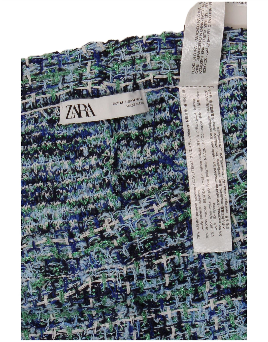 Gerade Damen-Freizeithose von ZARA, mittelgroß, W30, L27, mehrfarbig kariert