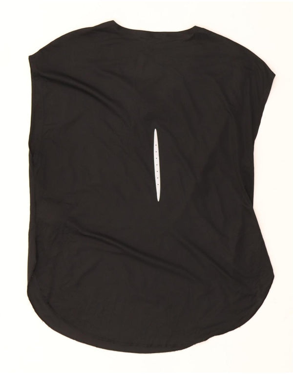 Nike Womens Dri Fit T-Shirt Top UK 16 Large Black Polyester