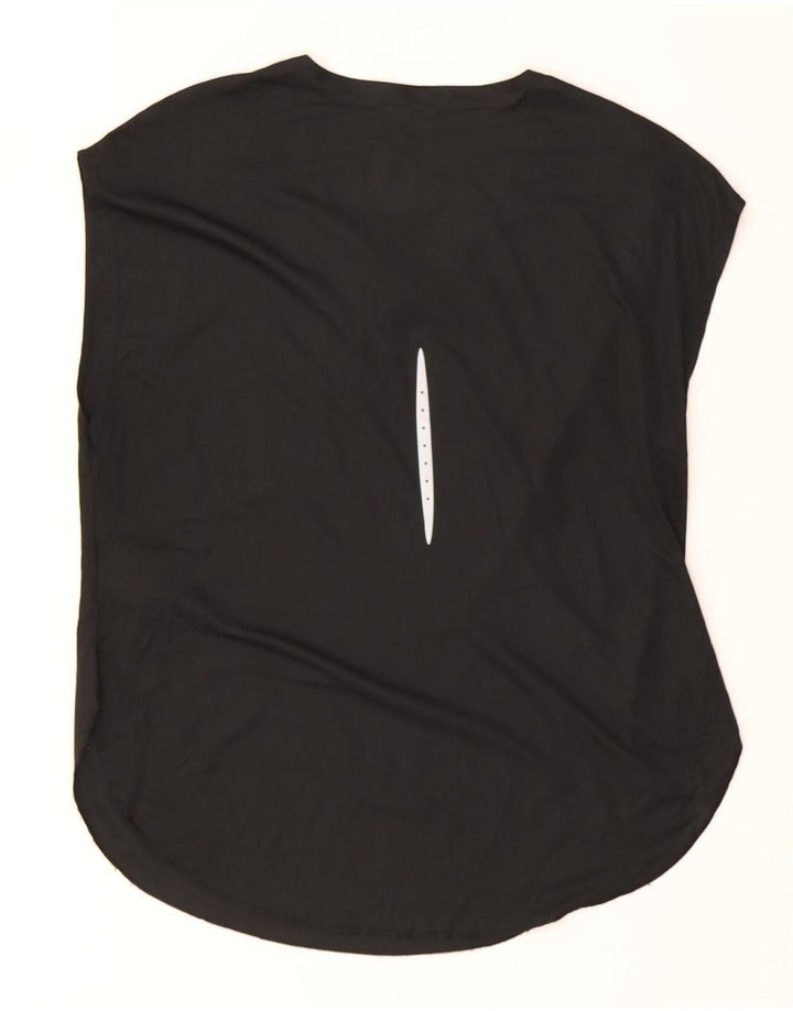 Nike Damen Dri Fit T-Shirt Top UK 16 Large Schwarz Polyester