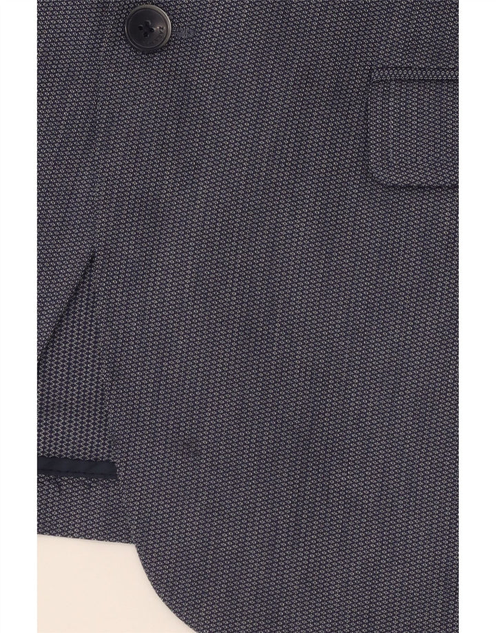 ZARA Herren-Blazerjacke mit 2 Knöpfen, EU 50, Mittelmarineblau, Polyester