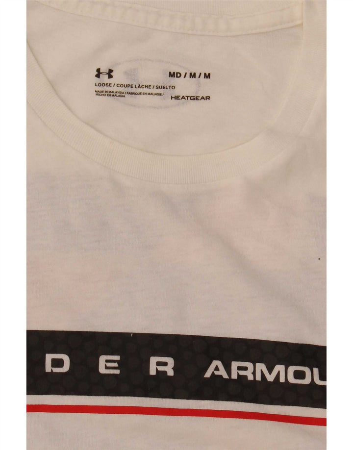 Under Armour Herren Heat Gear Graphic T-Shirt Top Mittelweiß