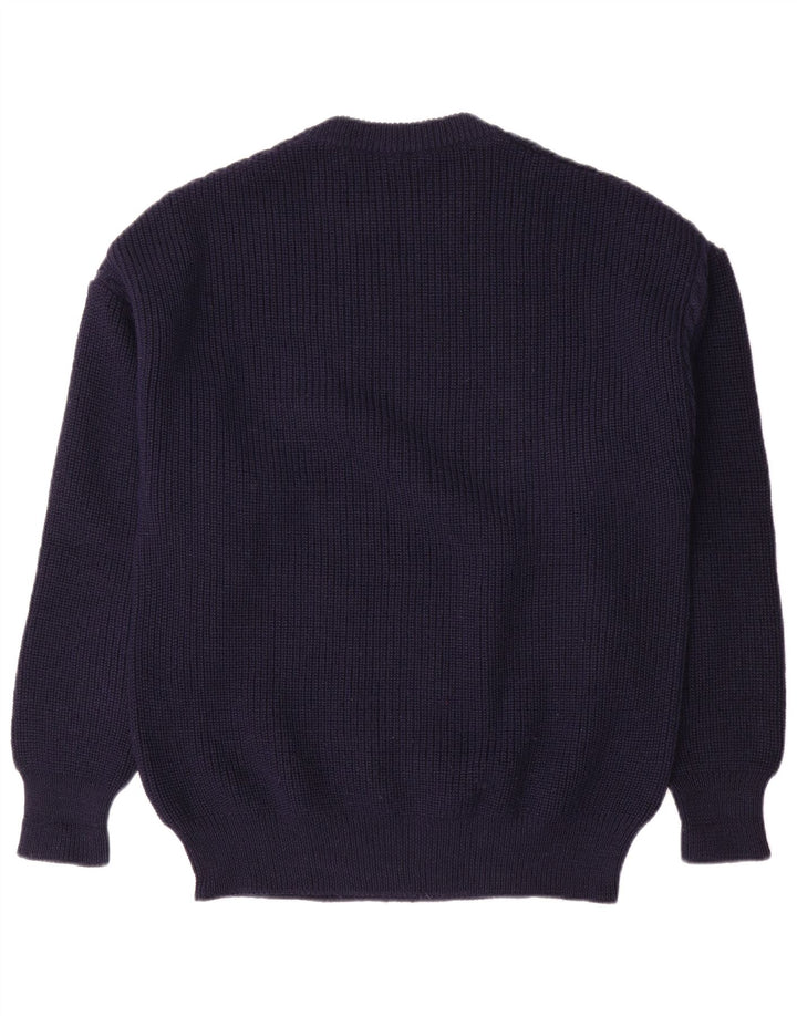 Ellesse Herren-Pullover mit Rundhalsausschnitt, IT 52, große marineblaue Wolle