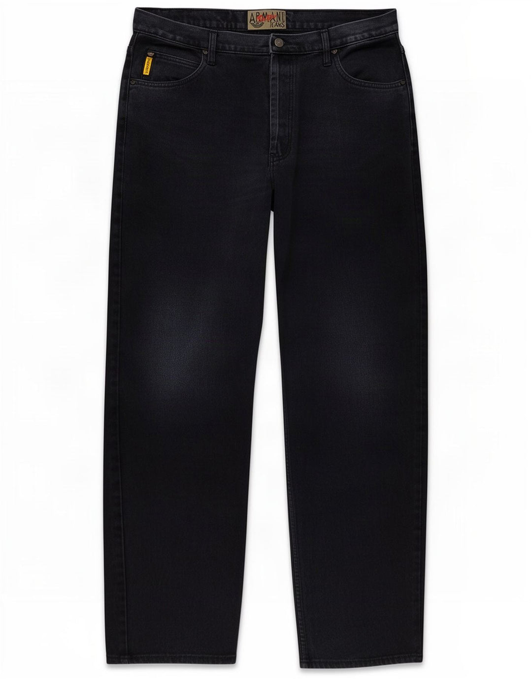 Armani Herren Straight Jeans W38 L30 Marineblaue Baumwolle