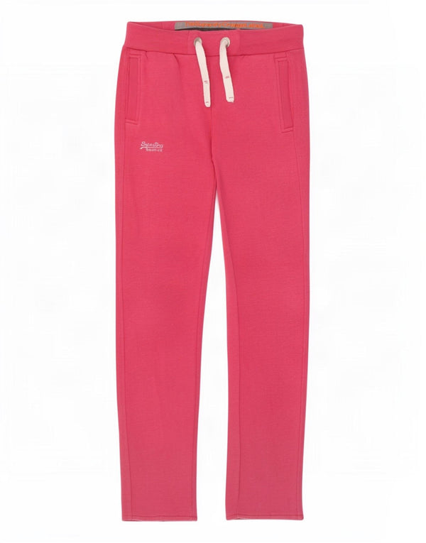 Superdry Slim Fit-Trainingshose für Damen, UK 14, mittelrosa, Baumwolle