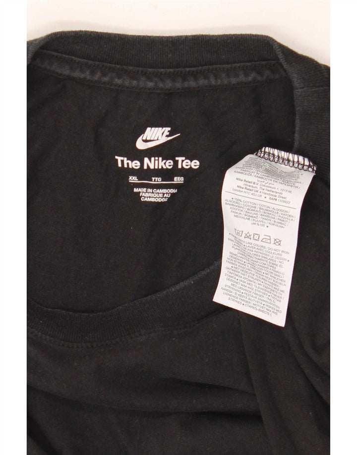 Nike Herren T-Shirt Top 2XL Schwarz Baumwolle