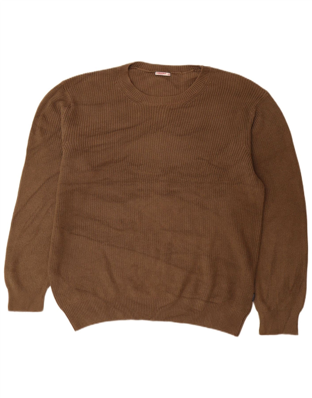 Carrera Herren-Pullover mit Rundhalsausschnitt, 2XL, braune Baumwolle