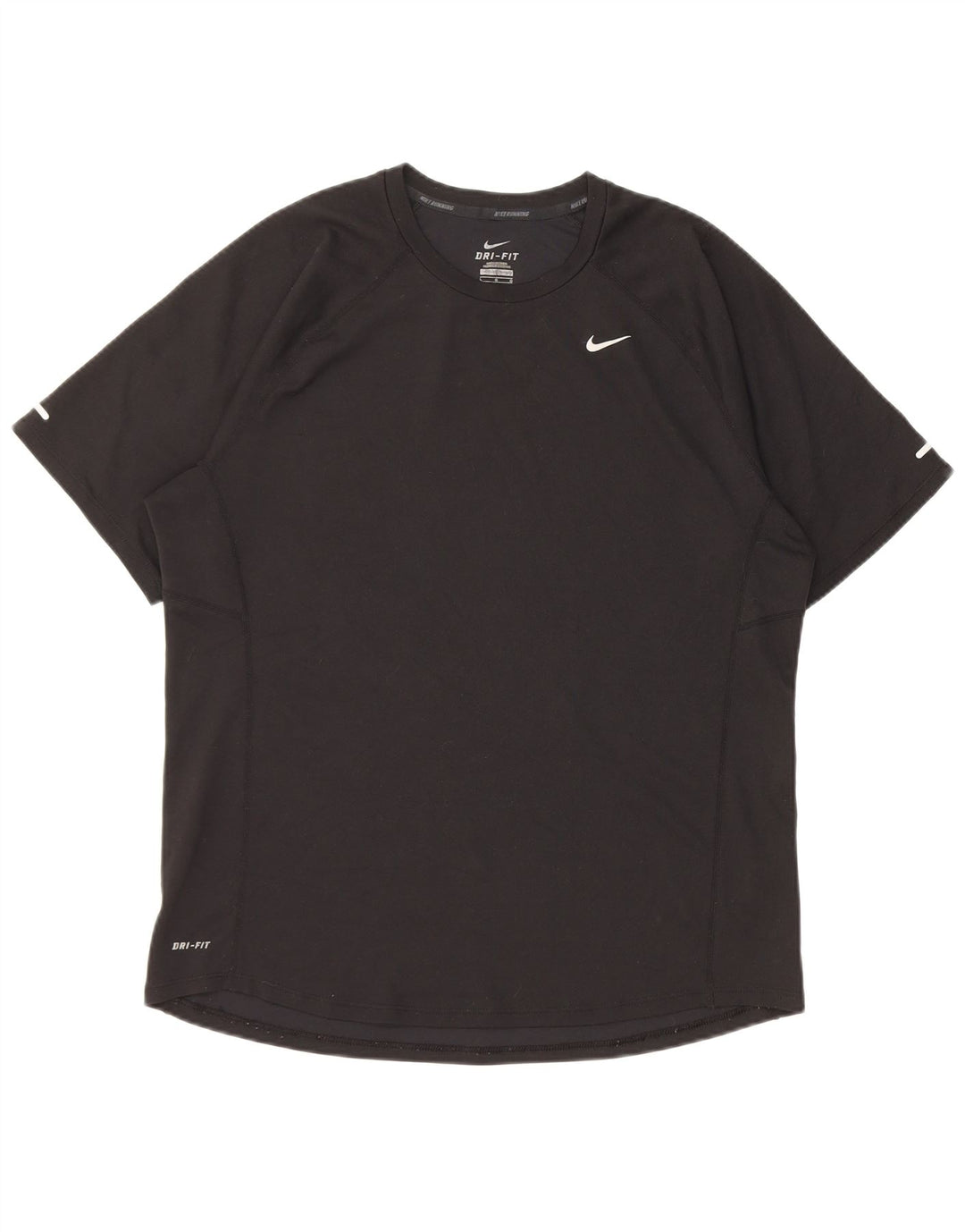 Nike Herren Dri Fit T-Shirt Top Large Schwarz Polyester