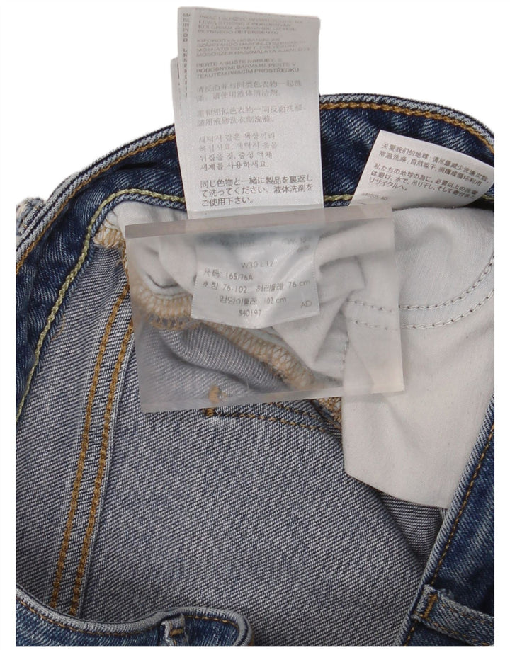 Levi's Damen 711 Skinny Jeans W30 L32 Blaue Baumwolle