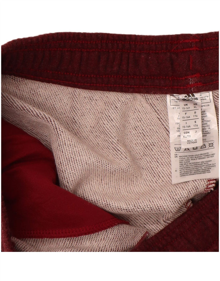 ADIDAS Trainingshose für Jungen, 15–16 Jahre, burgunderfarbene Baumwolle