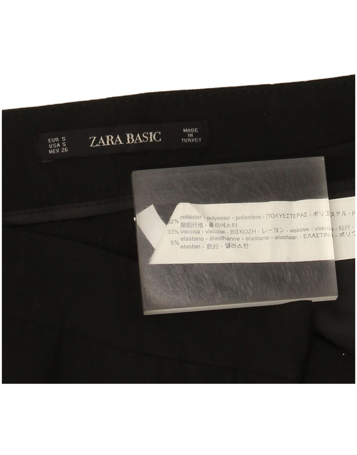 Zara Slim Chino-Hose für Damen, Größe S, W26, L27, Schwarz, Polyester