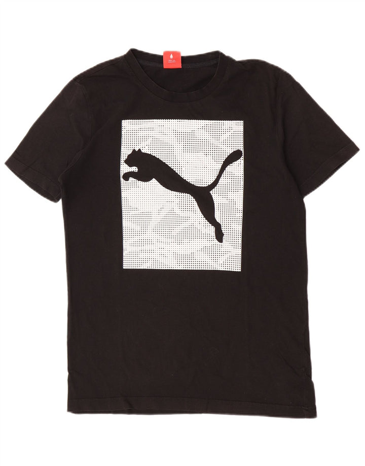 Puma Herren Grafik T-Shirt Top Small Schwarz Baumwolle
