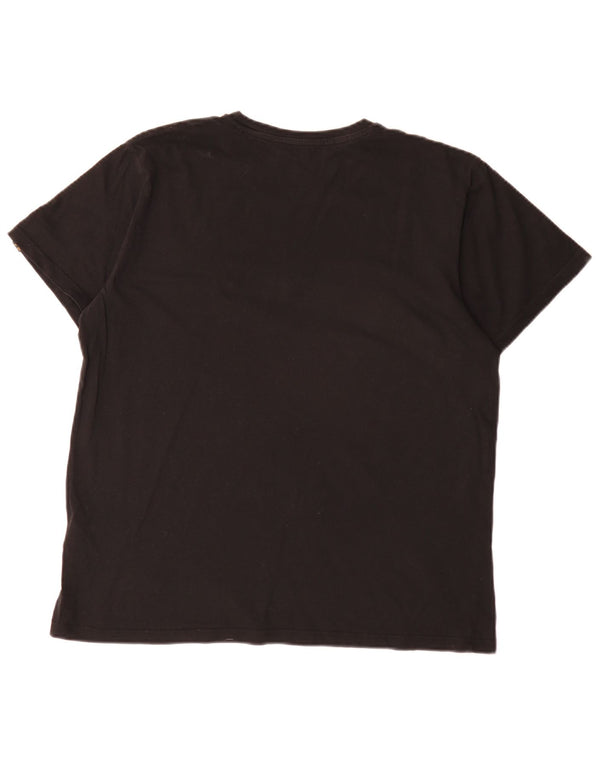 Alpha Industries Herren T-Shirt Top Large Schwarz Baumwolle