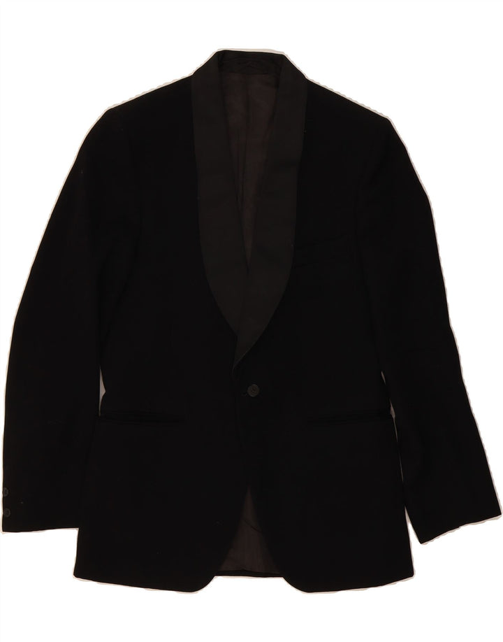 BURTON Mens 1 Button Blazer Jacket UK 36 Small Black Vintage Burton and Second-Hand Burton from Messina Hembry 