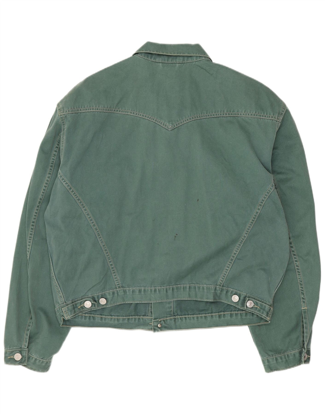 Levi's Herren Jeansjacke UK 42 XL Grüne Baumwolle