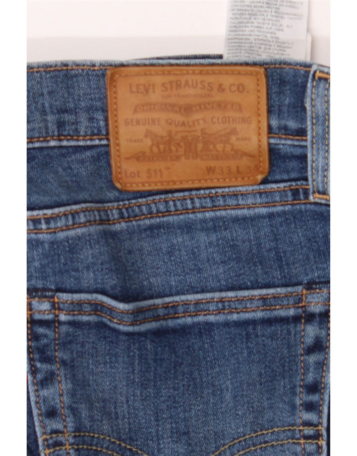 Levi's Herren 511 Slim Jeans W33 L34 Blaue Baumwolle