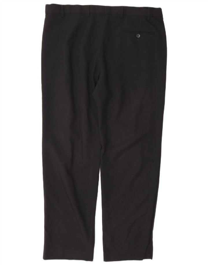 Marks & Spencer Herren-Anzughose, normal, W38, L31, Schwarz, Polyester