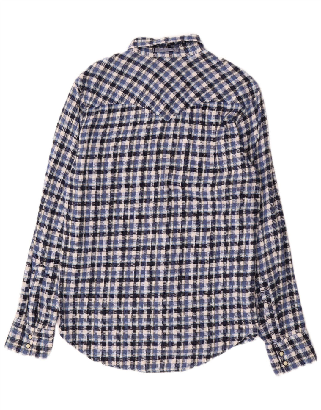 Levi's Slim-Fit-Flanellhemd für Herren aus mittelblau karierter Baumwolle