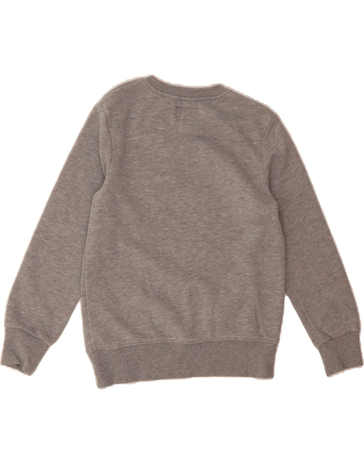 CONVERSE Boys Graphic Sweatshirt Jumper 7-8 Years Small Grey Cotton Vintage Converse and Second-Hand Converse from Messina Hembry 