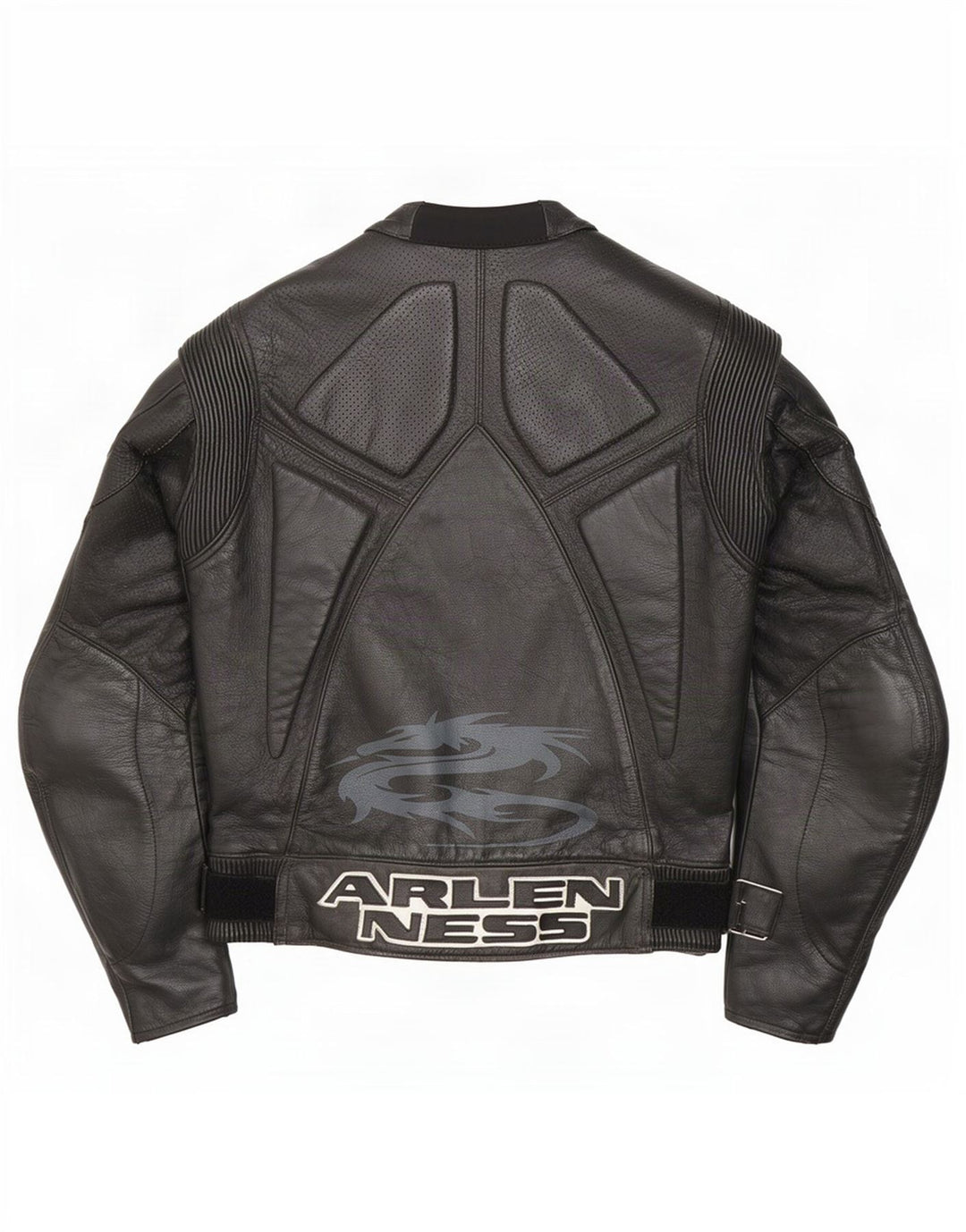 Arlen Ness Damen Motorstyle Graphic Racer Jacke Größe 42 Large Schwarz