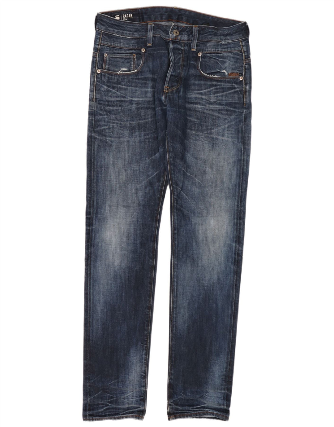 G-Star Herren Radar Slim Jeans W32 L34 Blaue Baumwolle