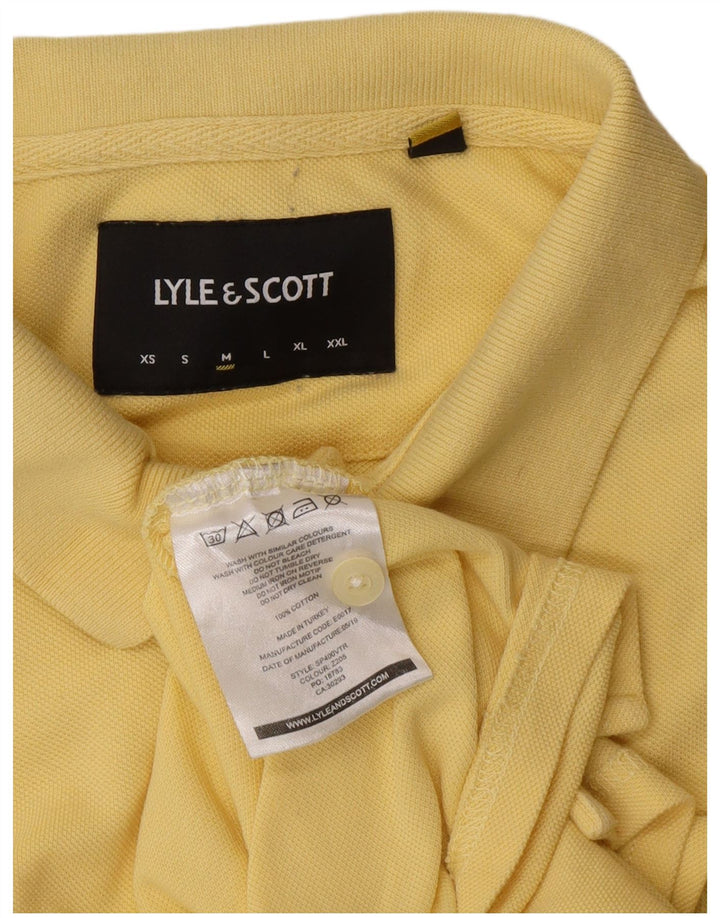Lyle & Scott Herren-Poloshirt aus mittelgelber Baumwolle