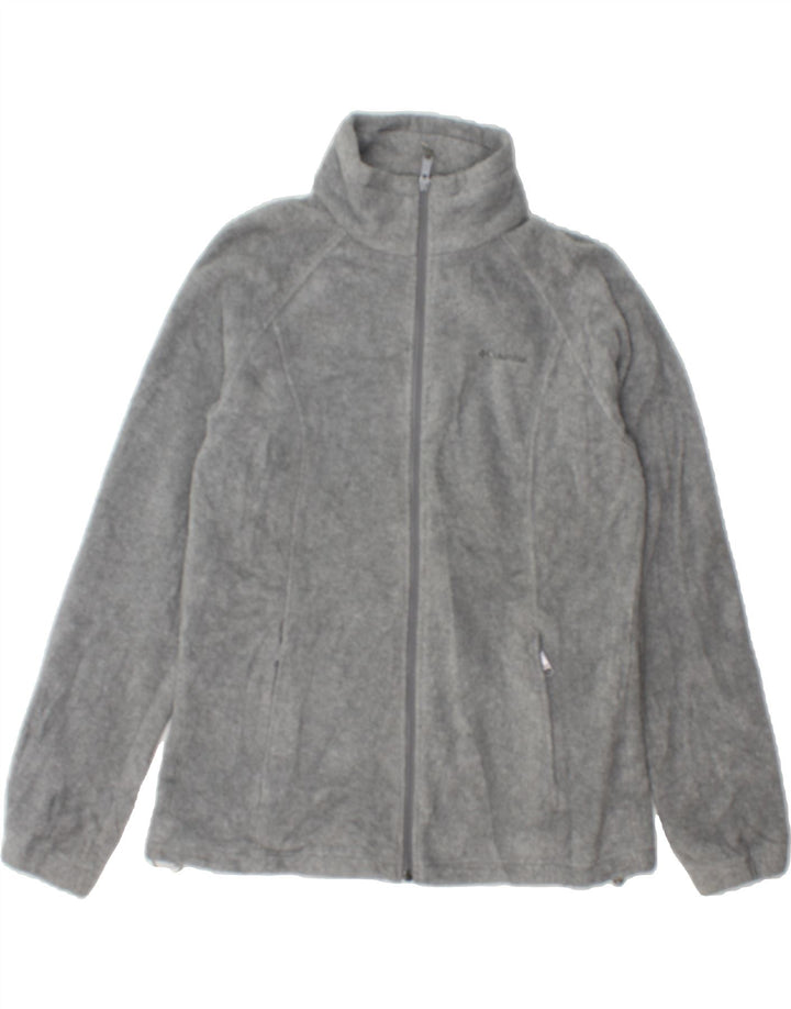 COLUMBIA Womens Fleece Jacket UK 16 Large Grey Polyester Vintage Columbia and Second-Hand Columbia from Messina Hembry 