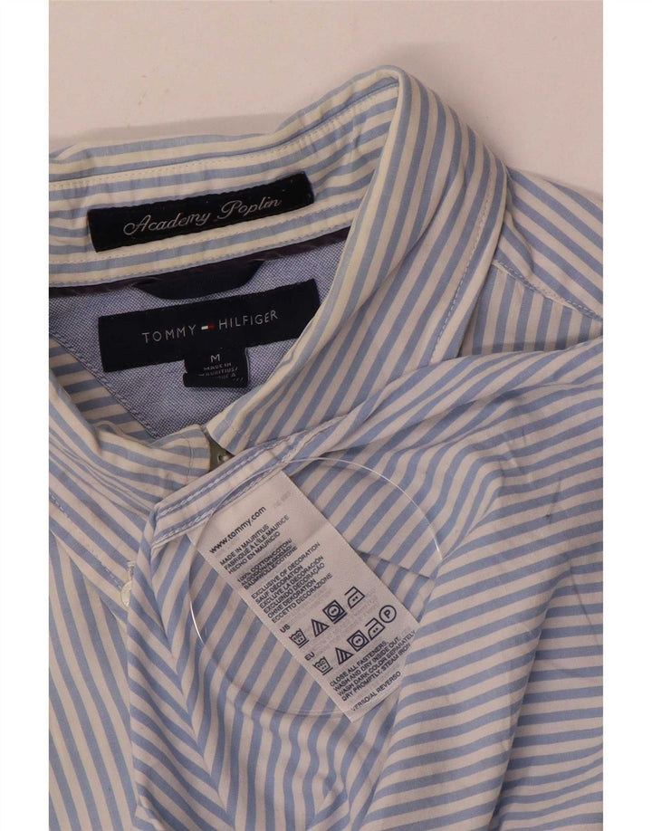 Tommy Hilfiger Herrenhemd aus mittelblauer Nadelstreifen-Baumwolle
